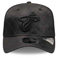 Casquette ajustable en nylon matelassé noir Miami Heat 9SEVENTY de New Era pour homme