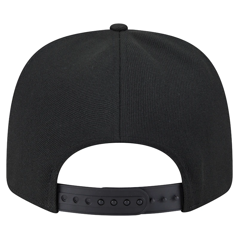 Men's New Era Black Miami Heat Rope 9SEVENTY Adjustable Hat