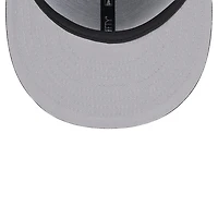 Men's New Era Black Miami Heat Script Side Patch 9FIFTY Snapback Hat