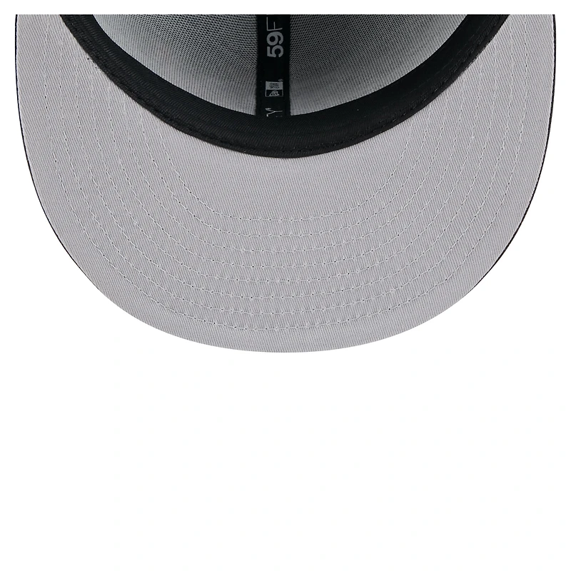 Men's New Era Black Miami Heat State Stitch 59FIFTY Fitted Hat