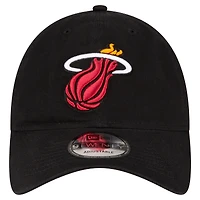 Casquette réglable noire Miami Heat Team 2.0 9TWENTY New Era pour hommes