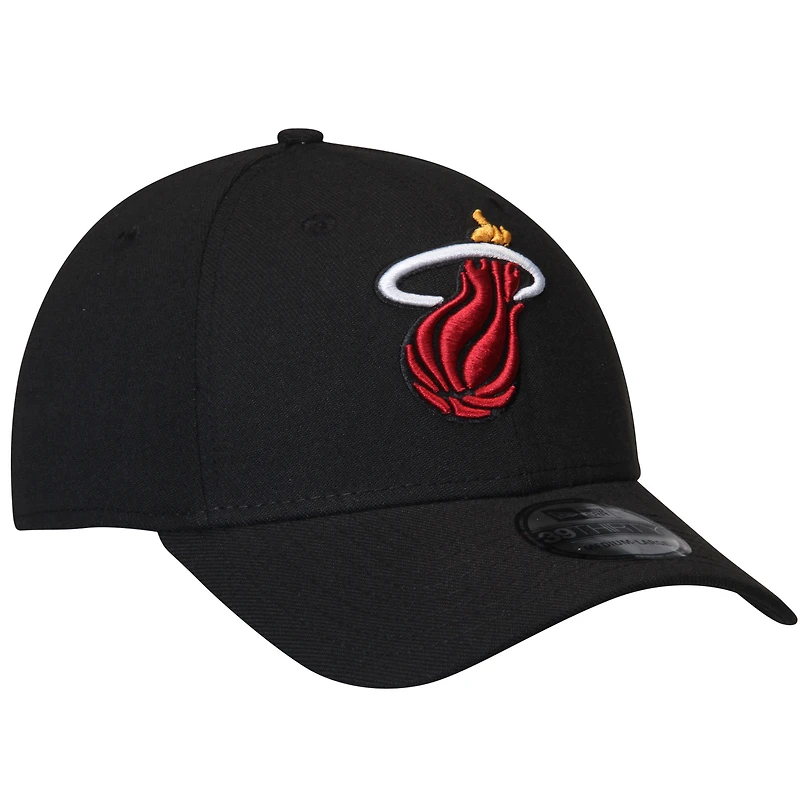 Casquette Flex 39THIRTY Miami Heat Team Classic New Era pour homme noire