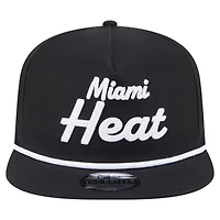 Casquette snapback noire Miami Heat pour homme New Era