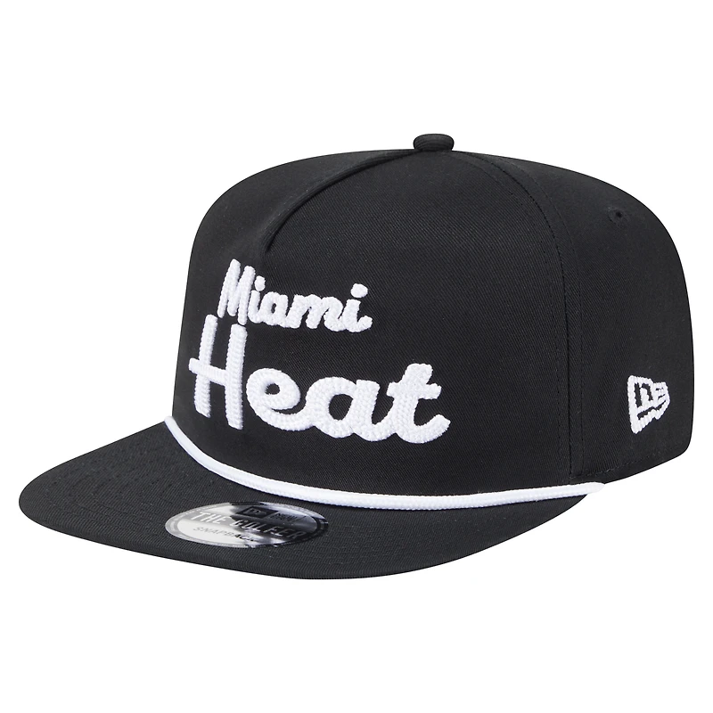 Casquette snapback noire Miami Heat pour homme New Era