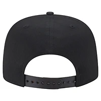 Men's New Era Black Miami Heat Team Text Golfer Snapback Hat