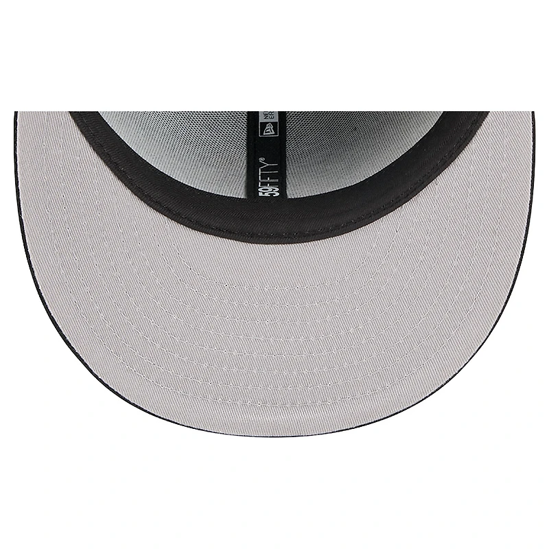 Men's New Era  Black Miami Heat Tri-Hit 59Fifty Fitted Hat