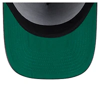 Men's New Era  Charcoal Miami Heat Throwback Washed Pre-Curved 9FIFTY Snapback Hat