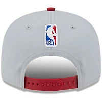 Casquette Snapback bicolore 9FIFTY Miami Heat Tip-Off New Era pour hommes, gris/rouge