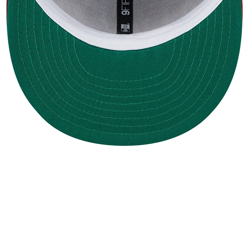 Casquette Snapback bicolore 9FIFTY Miami Heat Tip-Off New Era pour hommes, gris/rouge