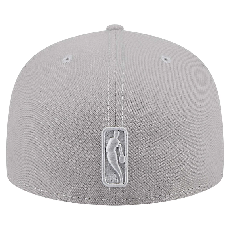 Men's New Era Gray Miami Heat Color Pack 59FIFTY Fitted Hat