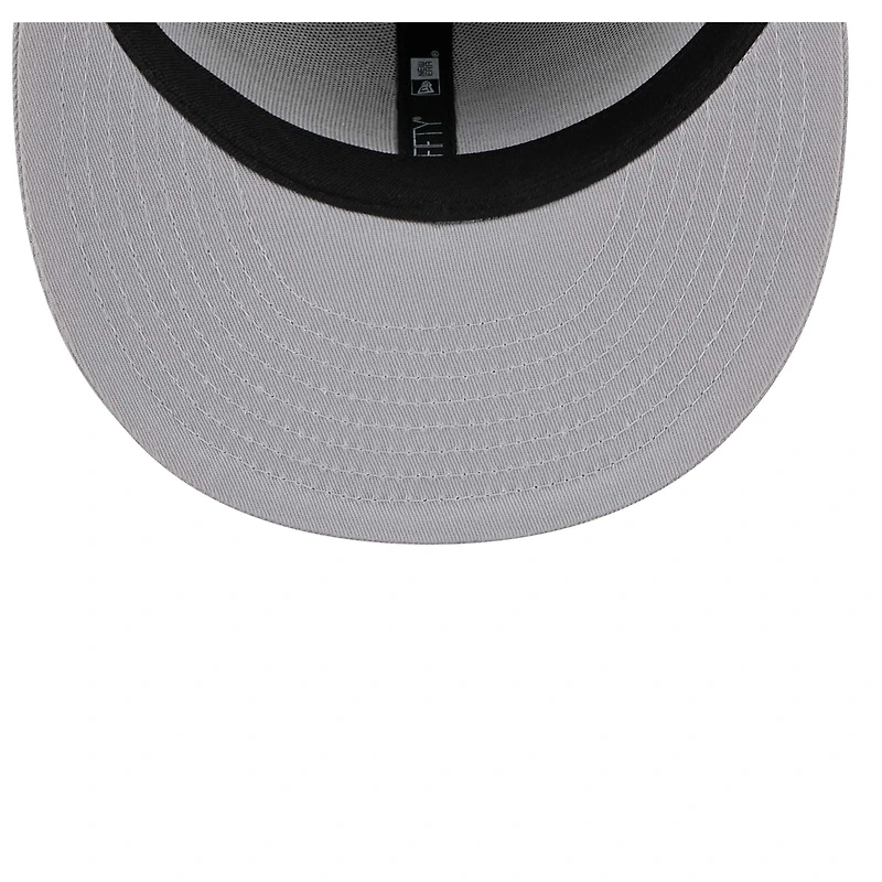 Men's New Era Gray Miami Heat Color Pack 59FIFTY Fitted Hat