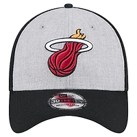 Men's New Era Heather Gray/Black Miami Heat Two-Tone 39THIRTY Flex Hat