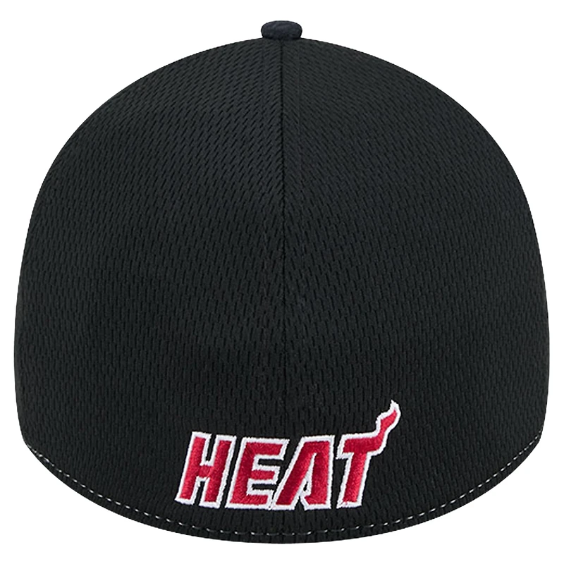 Men's New Era Heather Gray/Black Miami Heat Two-Tone 39THIRTY Flex Hat