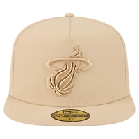 Casquette ajustée New Era 59FIFTY à motif kaki Miami Heat pour homme