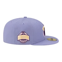 Men's New Era Lavender Miami Heat Color Pack 59FIFTY Fitted Hat