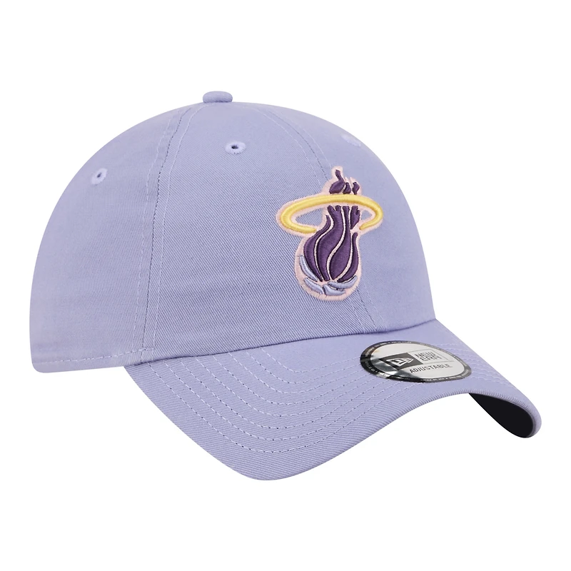 Casquette New Era Lavande Miami Heat Lavande Pack pour homme, style classique décontracté et ajustable