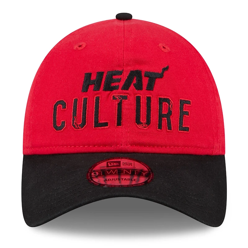 Casquette ajustable Miami Heat 2024/25 City Edition 9TWENTY pour homme New Era rouge