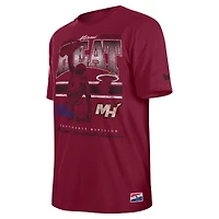 T-shirt oversize délavé aux enzymes Miami Heat rouge New Era pour homme