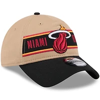 Men's New Era Tan/Black Miami Heat 2024 NBA Draft 9TWENTY Adjustable Hat
