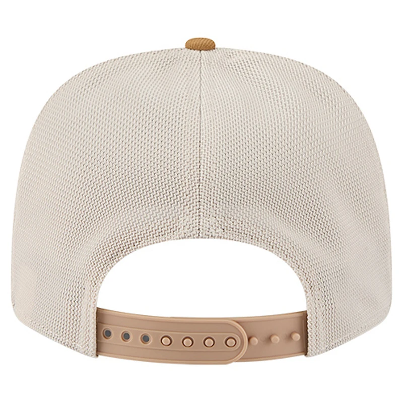Men's New Era Tan/Light Brown Miami Heat Two-Tone 9SEVENTY Adjustable Trucker Hat