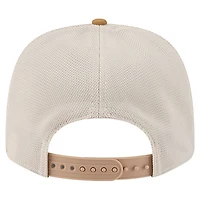 Men's New Era Tan/Light Brown Miami Heat Two-Tone 9SEVENTY Adjustable Trucker Hat