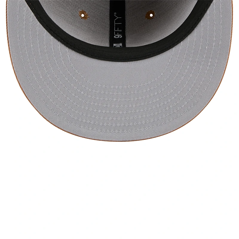 Men's New Era Tan Miami Heat Color Pack 9FIFTY Snapback Hat