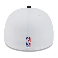 Casquette ajustée New Era 59FIFTY blanche/noire Miami Heat 2025 NBA Draft pour homme
