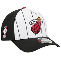 Men's New Era  White/Black Miami Heat 2025 NBA Tip Off M-Crown A-Frame 9FORTY Adjustable Hat