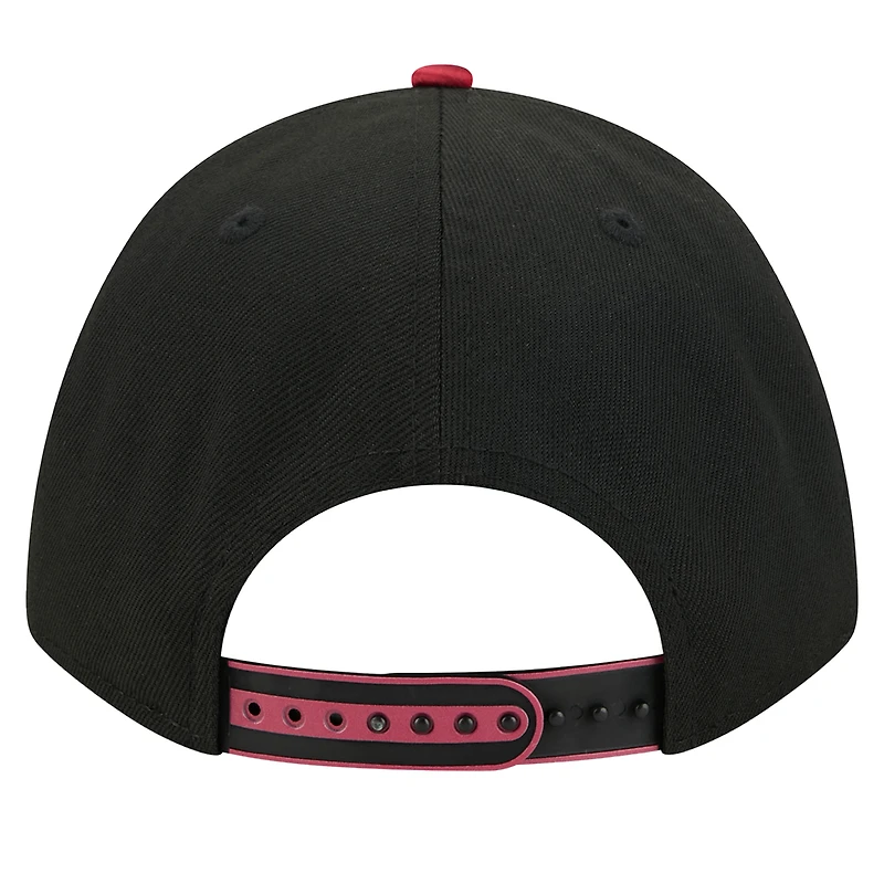 Casquette ajustable New Era blanche/noire Miami Heat 2025 NBA Tip Off M-Crown A-Frame 9FORTY pour homme