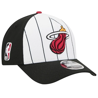 Men's New Era  White/Black Miami Heat 2025 NBA Tip Off M-Crown A-Frame 9FORTY Adjustable Hat