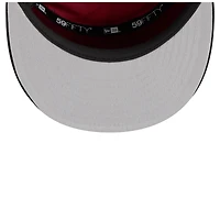 Casquette ajustée 59FIFTY blanche/noire pour homme New Era Miami Heat 2025 NBA Tip Off Split Panel
