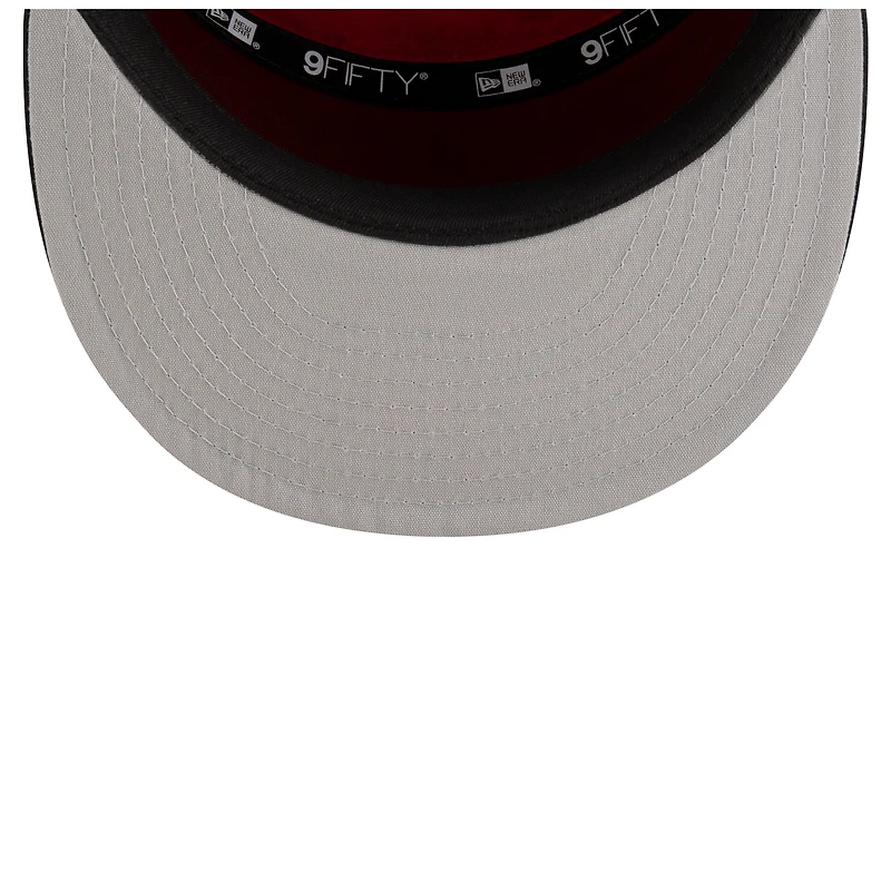 Casquette snapback 9FIFTY blanche/noire pour homme New Era Miami Heat 2025 NBA Tip Off Split Panel