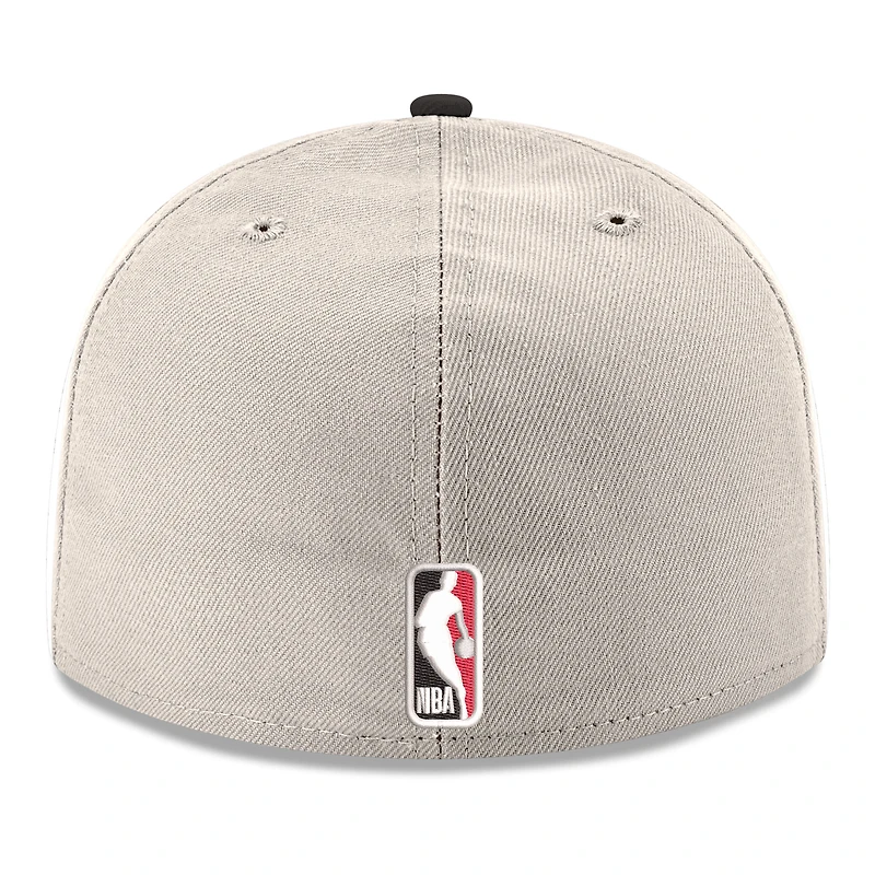Men's New Era White/Black Miami Heat Chrome 59FIFTY Fitted Hat