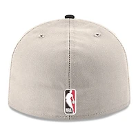 Men's New Era  White/Black Miami Heat Chrome 59FIFTY Fitted Hat