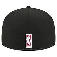 Men's New Era  White/Black Miami Heat Repeat 59Fifty Fitted Hat