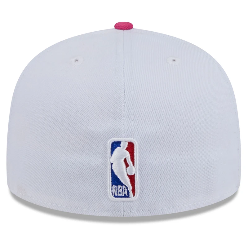 Men's New Era  White Miami Heat 2024/25 City Edition Alternate 59FIFTY Fitted Hat
