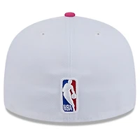Men's New Era  White Miami Heat 2024/25 City Edition Alternate 59FIFTY Fitted Hat
