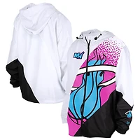 Men's New Era  White Miami Heat 2024/25 City Edition Full-Zip Windbreaker Jacket