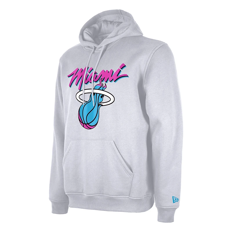 Sweat à capuche blanc Miami Heat 2024/25 City Edition pour homme New Era