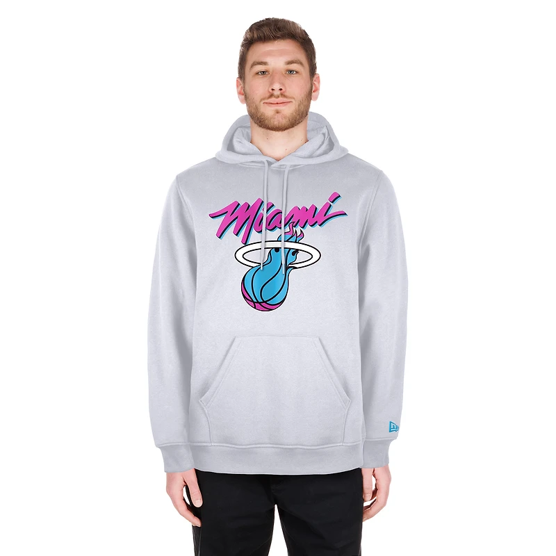 Sweat à capuche blanc Miami Heat 2024/25 City Edition pour homme New Era