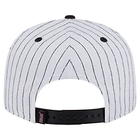 Men's New Era  White Miami Heat Deceptor Pinstripe 9FIFTY Snapback Hat