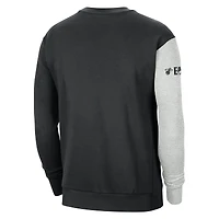 Sweat à capuche Miami Heat Courtside Versus Force & Flight Nike noir/gris chiné pour homme