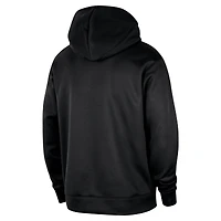 Men's Nike Black Miami Heat 2024/25 Spotlight On-Court Practice Performance Pullover Hoodie