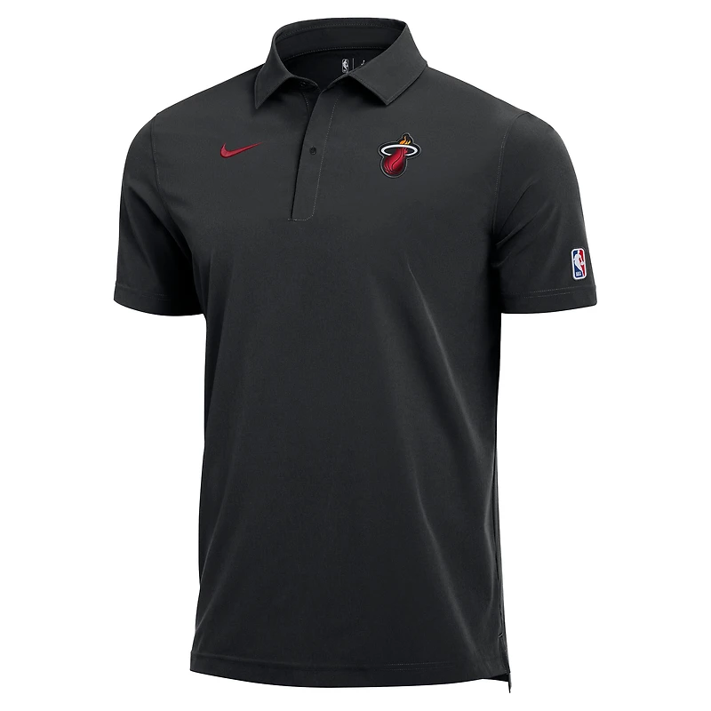 Polo d'entraîneur Nike noir Miami Heat 2025/26 Authentic Dri-FIT pour homme
