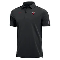 Polo d'entraîneur Nike noir Miami Heat 2025/26 Authentic Dri-FIT pour homme