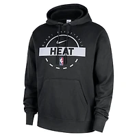 Men's Nike Black Miami Heat 2025/26 Authentic Practice Club Pullover Hoodie