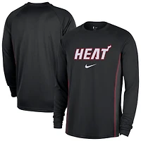 Maillot de tir Nike noir à manches longues Miami Heat 2025/26 Authentic Pre-Game Legend Dri-FIT pour homme