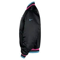 Men's Nike  Black Miami Heat 2025/26 City Edition Remix Courtside Full-Snap Bomber Jacket