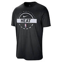 Men's Nike  Black Miami Heat Authentic Practice T-Shirt