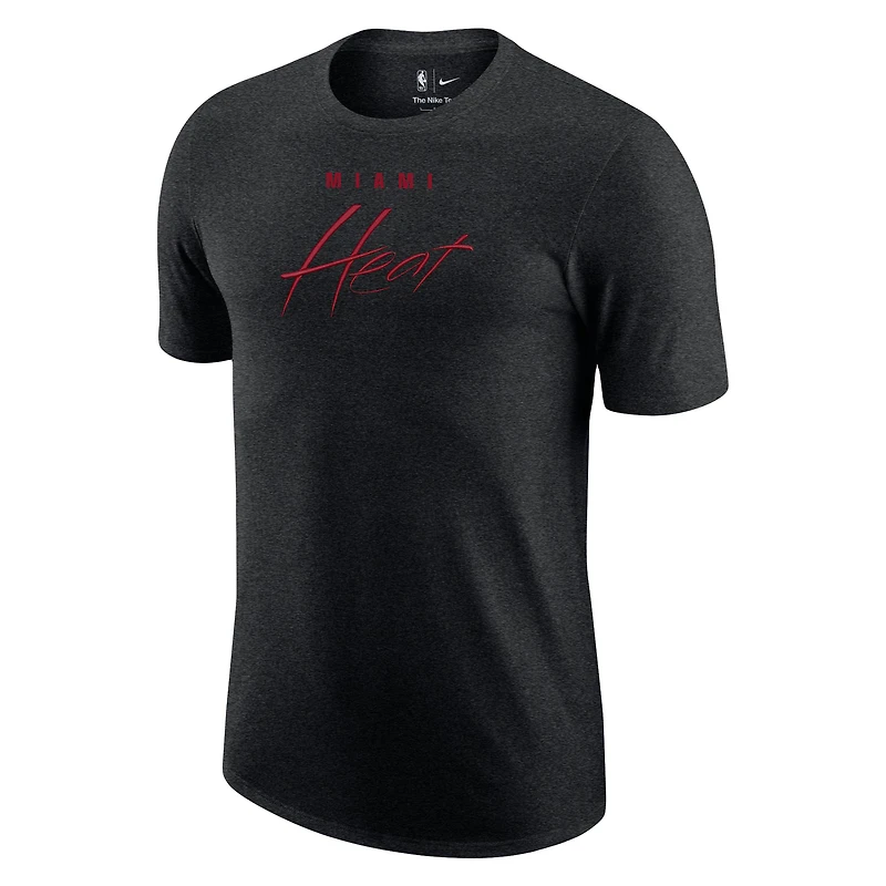 T-shirt Nike Heather Courtside Versus Flight Max90 pour homme, noir chiné
